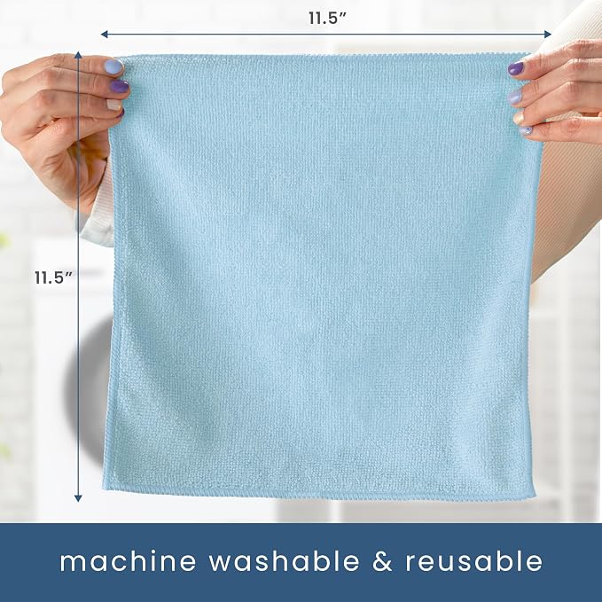 S&T INC. 50 Pack Microfiber Cleaning Cloth, Bulk Towels - Image 7