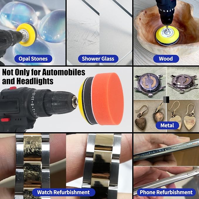 133 PCS Sanding Disc Drill Polishing Kit Sanding Attachment, 3 Inch Wet Dry - Image 8