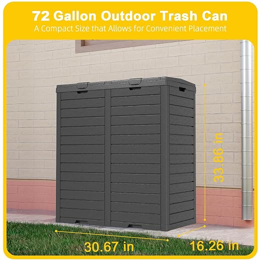 62 Gallon Outdoor Trash Can - Image 4