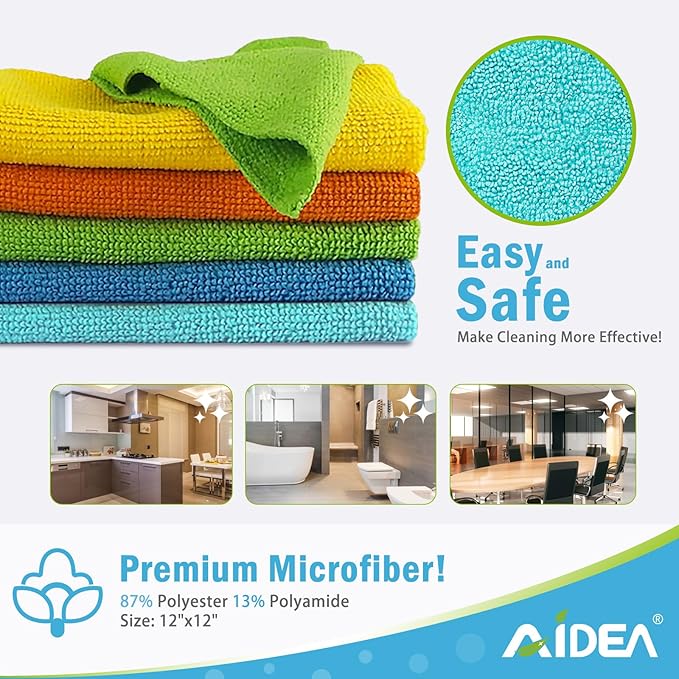 AIDEA Microfiber Cleaning Cloth, Microfiber Towels - Image 6
