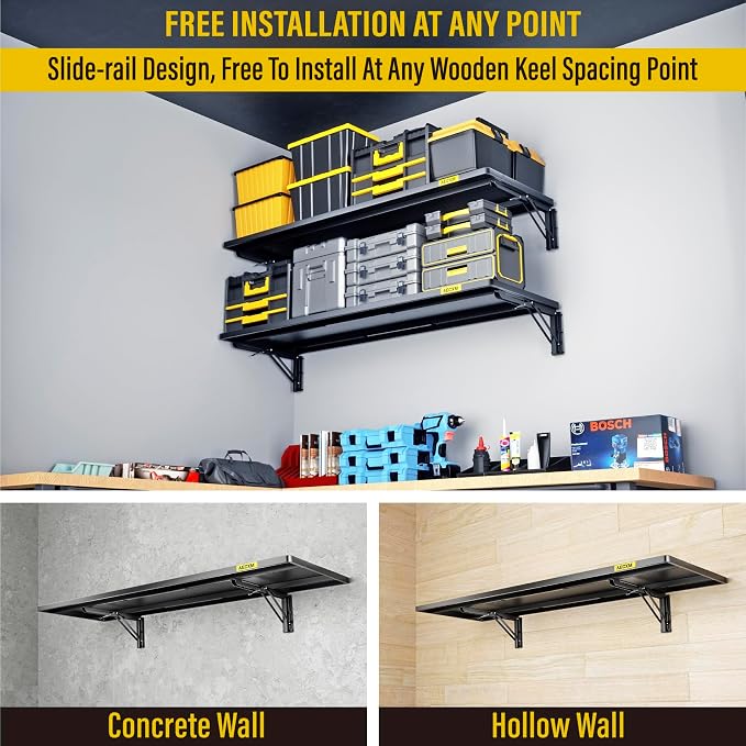 1.2x3ft Adjustable Rail Type Folding Storage Rack Shelf, Suitable - Image 6