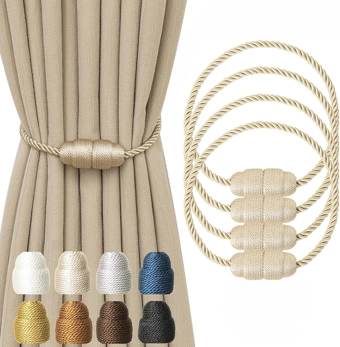 Magnetic Curtain Tiebacks Rope Curtain Tie Backs by CurtainTiebacks