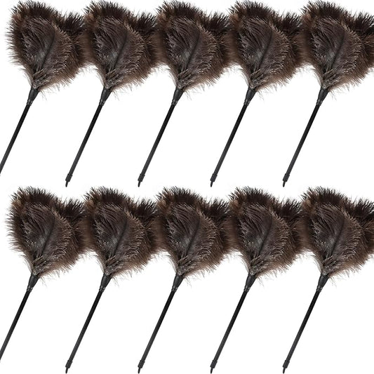 Ostrich Feather Duster-14.9 Inch Mini Natural Feathers Dusters by FeelFunFeather