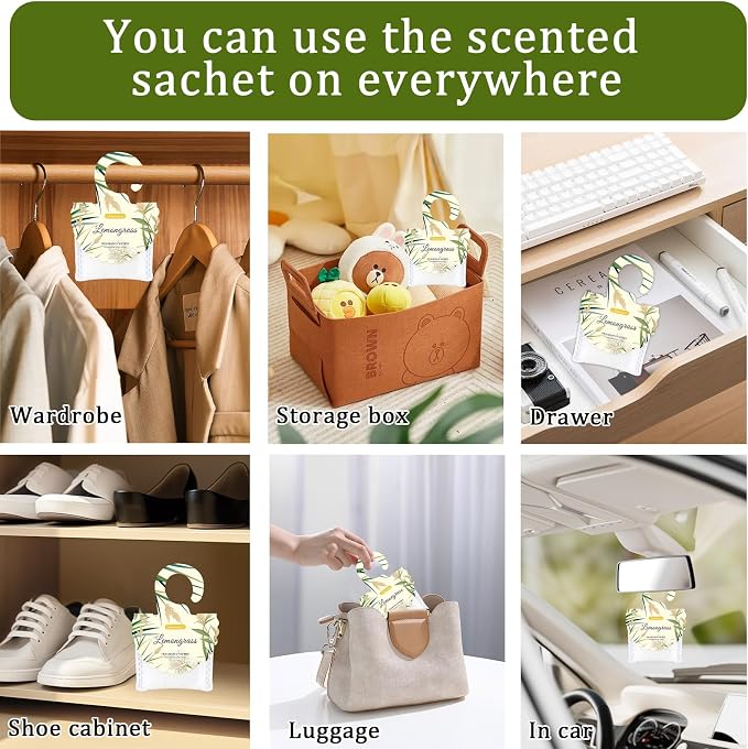 15 Packs Lemongrass Scented Sachets Bag - Image 2