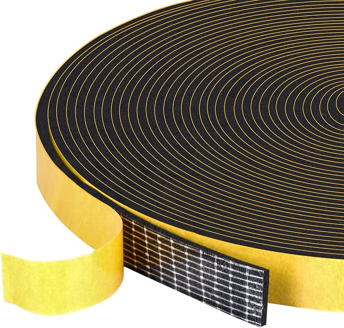 Weather Stripping Soundproof 1/2 in x 1/16 in, High Density Door Seal Strip by Aopaeoie