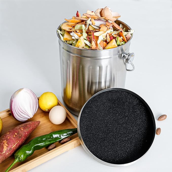 MyLifeUNIT 16 Pack Compost Bin Filter, Kitchen Compost Pail Charcoal Filter - Image 6