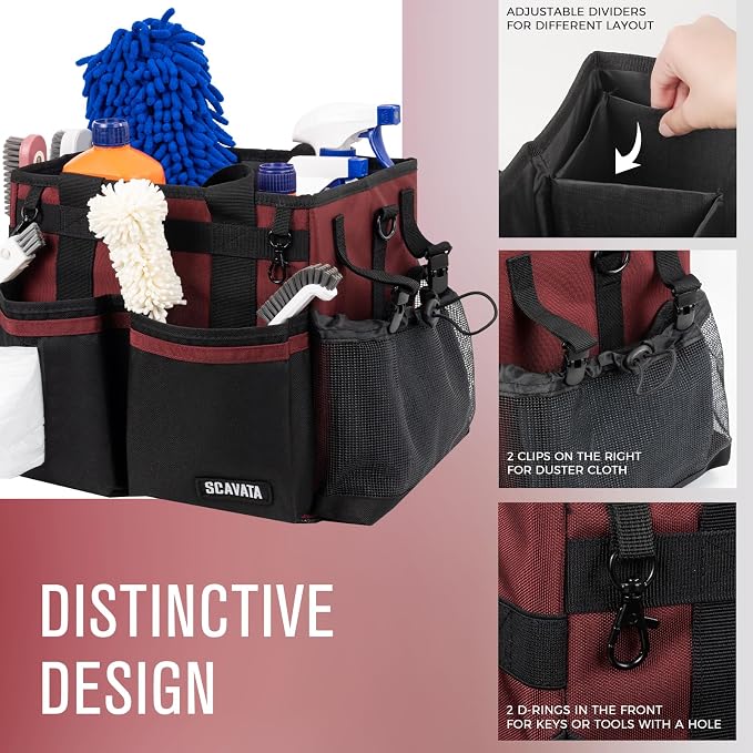 Compact Wearable Cleaning Caddy, Small Cleaning Caddy Supplies Organizer - Image 3