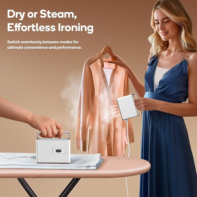 Newbealer Travel Steam Iron for Clothes, Global Voltage 100-240V Handheld - Image 3