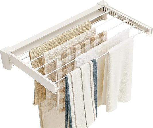 JOOM Laundry Drying Rack Collapsible, Wall Mounted Drying Rack, Clothes Drying by JOOM
