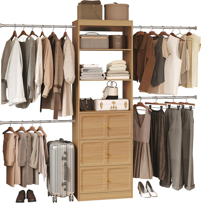 HLR 4 - 10 FT Mid-Century Modern Closet Organizer System