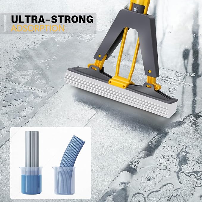 Masthome Sponge Mop, Roller Sponge Mop - Image 3