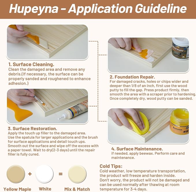 Wood Repair Kit, Wood Furniture Repair Kit, Wood Filler, Wood Putty and - Image 5