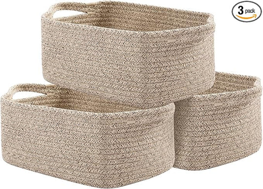 OIAHOMY Cotton Rope Baskets, Woven Baskets by MasterofSpaceOptimization