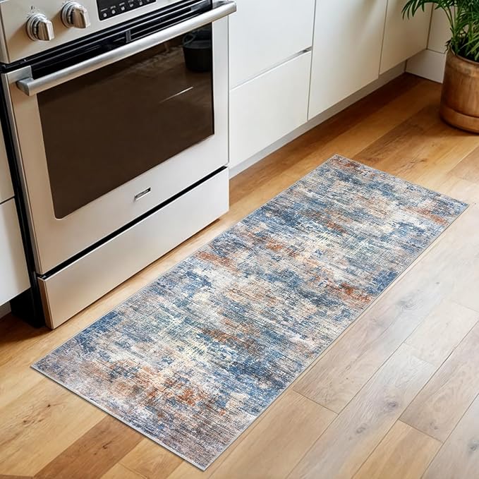 IOHOUZE Abstract Runner Rug 2x5 Ft Washable Runners - Image 2