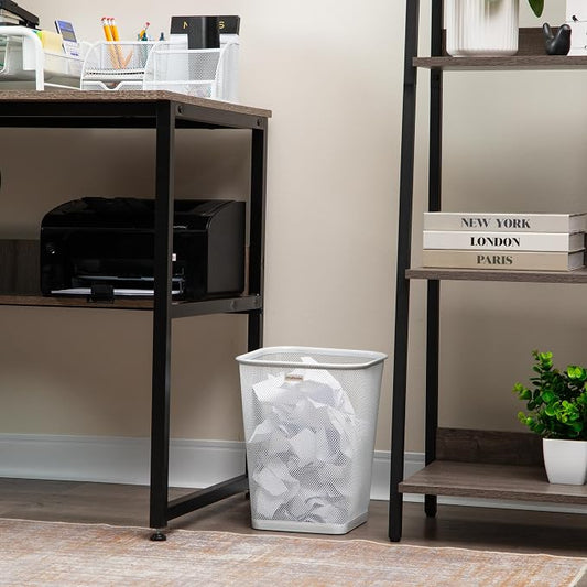 Mind Reader Mesh Trash Can, Square Wastebasket - Image 2