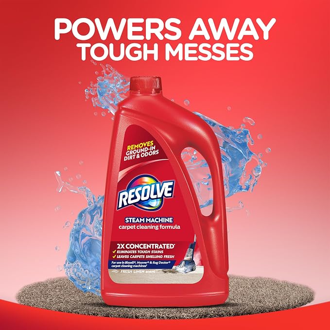Resolve Steam Carpet Cleaner Solution Shampoo, 60 fl oz, 2X Concentrate - Image 2
