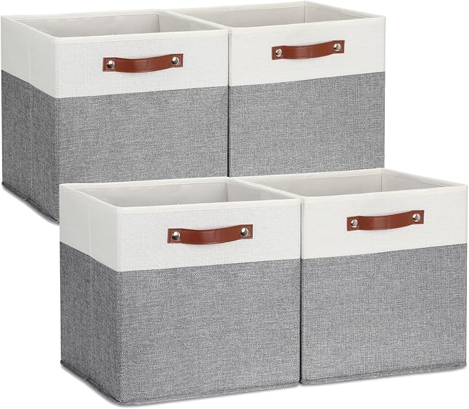 DULLEMELO Storage Cubes 13 inch, Collapsible Sturdy Cube Storage Bins by DULLEMELO