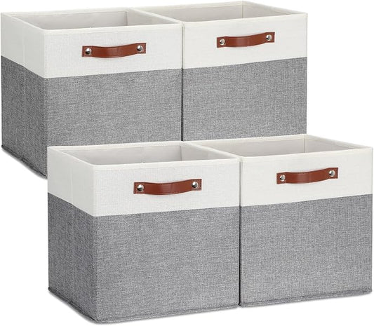 DULLEMELO Storage Cubes 13 inch, Collapsible Sturdy Cube Storage Bins by DULLEMELO