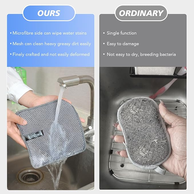 KinHwa Kitchen Washcloths for Dishes Absorbent Microfiber Dish Cloths Quick Dry - Image 2