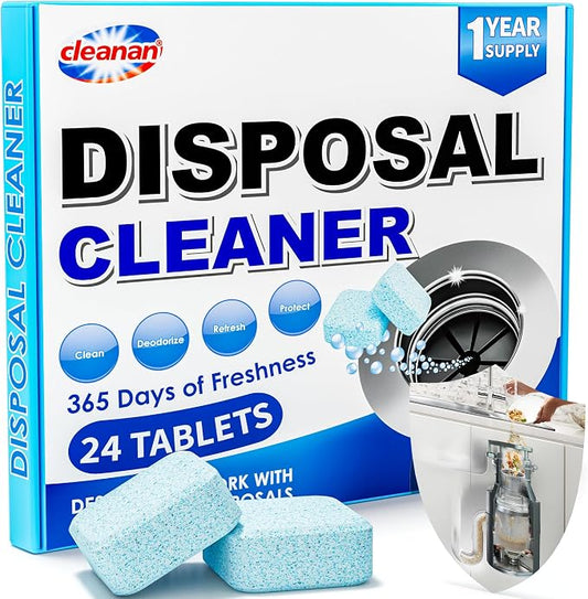 Foaming Garbage Disposal Cleaner and Deodorizer Tablets-24 Pack Food Disposal by cleanan