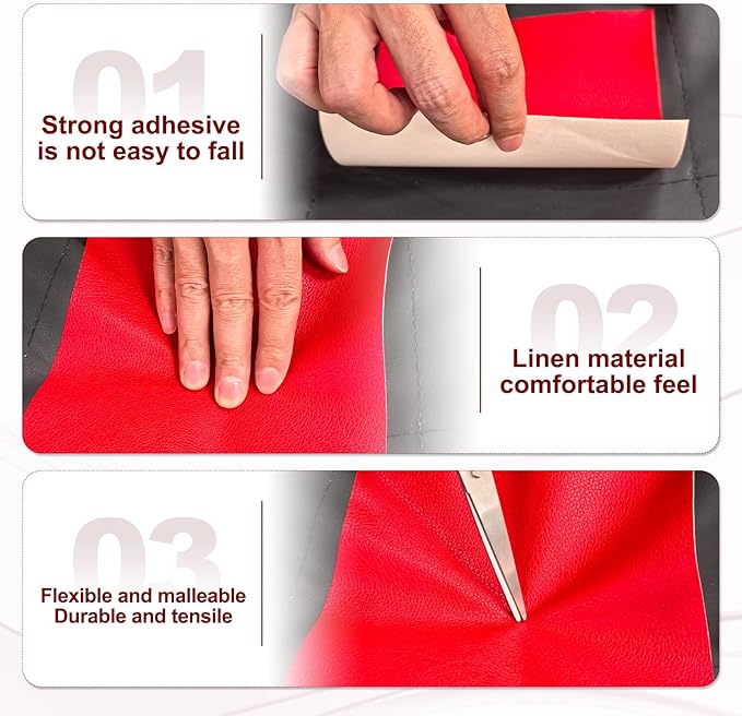 PATIKIL Leather Patches Tape for Furniture, 3.2 x 61 Inch Self Adhesive Vinyl - Image 6