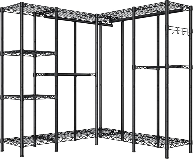 L Shaped Heavy Duty Metal Clothes Rack - Image 9
