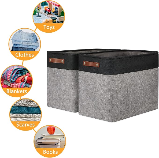 DULLEMELO Extra Large Storage Baskets, Fabric Storage Bins - Image 5