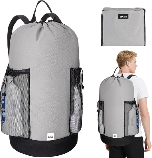 BALEINE 120L Laundry Bag Backpack, 900D Oxford Fabric Large Travel Laundry Bags by BALEINE