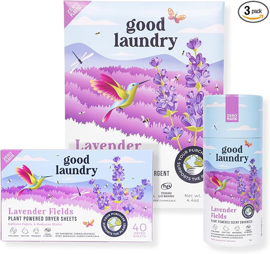 Good Laundry Bundle: Lavender Laundry Detergent Sheets, Scent Booster Beads & by GoodLaundry