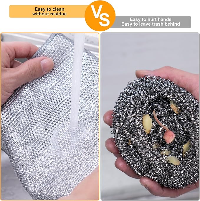 Inkhut Non Scratch Wire Dishcloth, Reusable Steel Wool Scrubber - Image 8