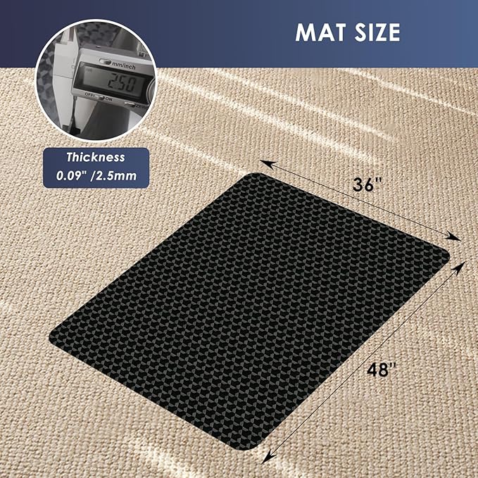 Vicwe Office Chair Mat for Carpet, Heavy Duty Chair Mat - Image 7