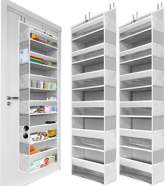 HOMELUX THEORY 2 PC Heavy Duty Over the Door Organizer 55x14x6.7, 6 Large Front by HomeluxTheory