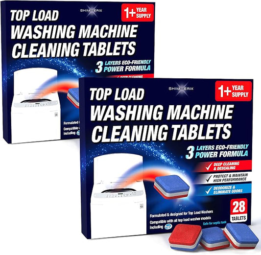 Washing Machine Cleaner Tablets 56 Pack by SHIMMERIX