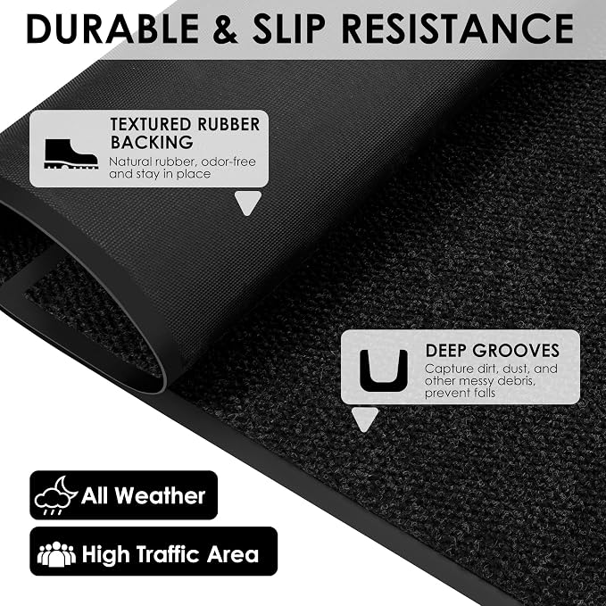 3′ x 58′ Front Door Mat Indoor Outdoor Entrance, Commercial Floor Mat Heavy - Image 7