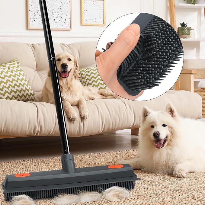 MAVRIZ Rubber Broom Carpet Rake - Image 2