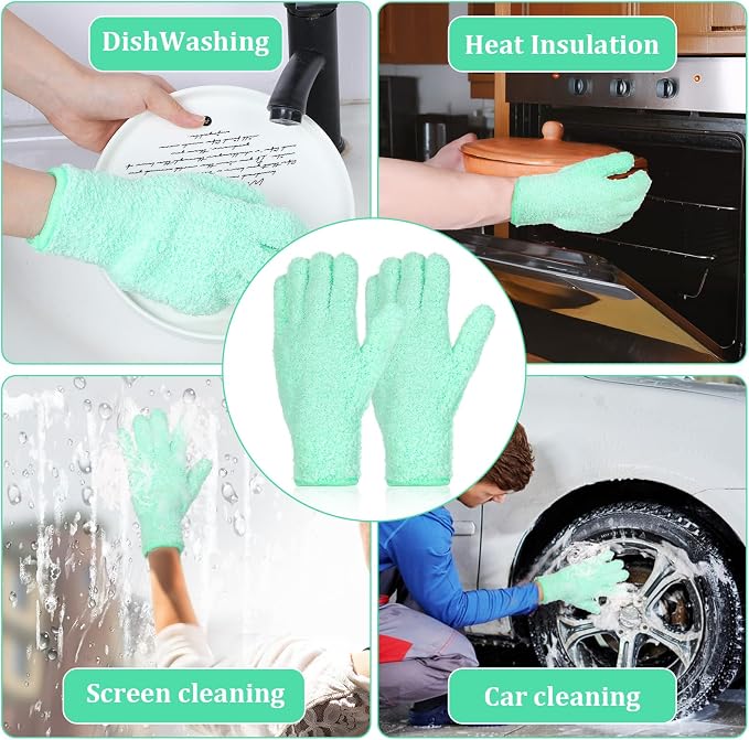 Ouligay Microfiber Gloves for Plant Dusting, Reusable Washable Micro Fiber - Image 6
