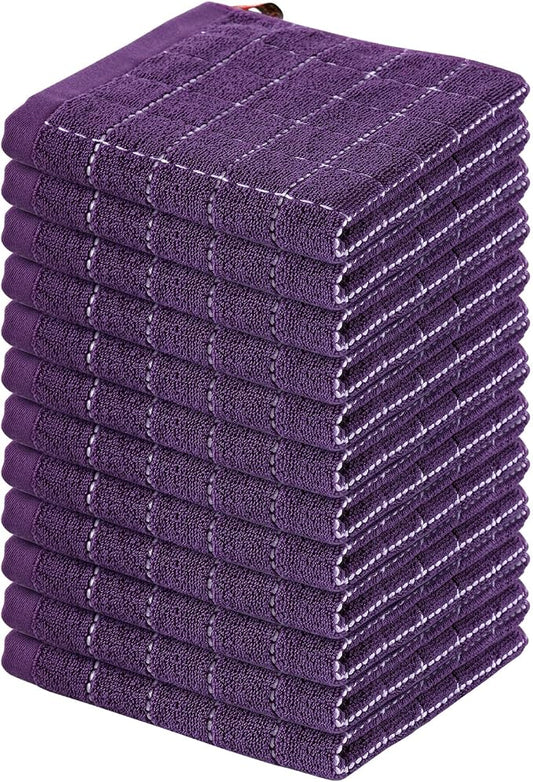 Homaxy 100% Cotton Terry Kitchen Dish Cloths, Ultra Soft and Absorbent Dish by Homaxy