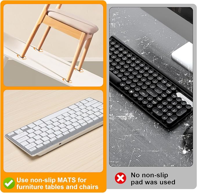 CHUNZEXI Non Slip Furniture Pads 6 PCS 6" x 2", Self Adhesive Rubber Grippers - Image 3