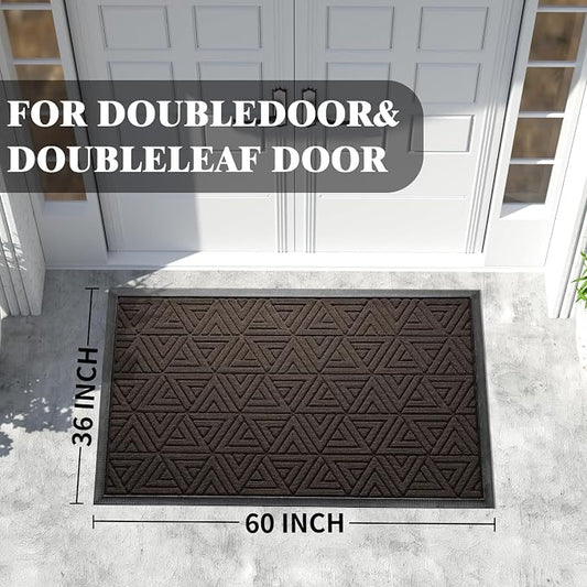 Yimobra Extra Large Door Mat 60x32, All-Weather Waterproof Non-Slip Welcome - Image 2