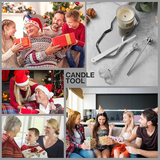 3-in-1 Candle Accessory Set, Wick Trimmer, Candle Snuffer, Wick Spoon, - Image 7