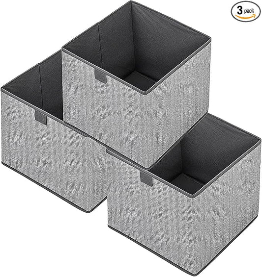 Storage Baskets, 11.8-Inch Woven Fabric Bins, Storage Cubes by EITMOW
