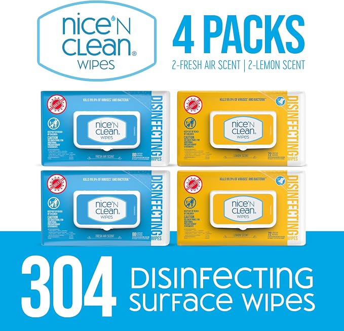 Nice 'N Clean Disinfecting Surface Wipes 304ct | Cleans & Disinfects Home & - Image 2