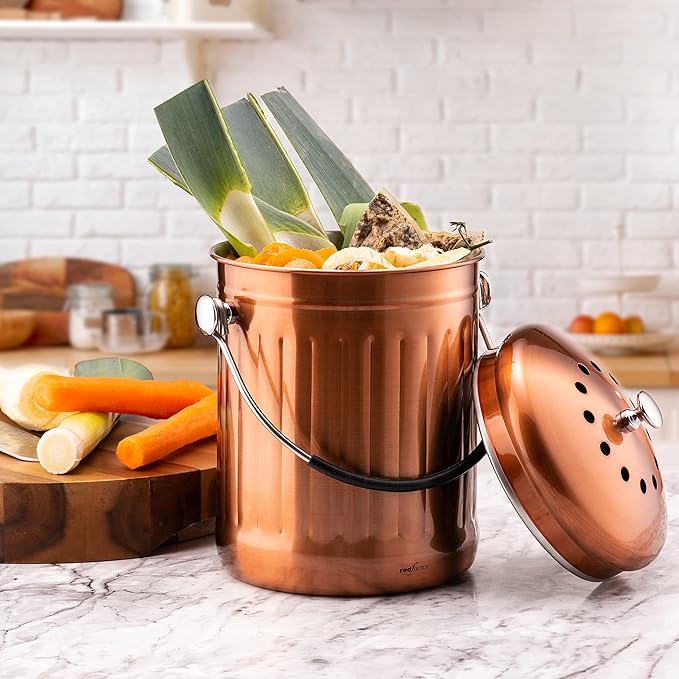 RED FACTOR Premium Compost Bin for Kitchen Countertop - Image 3