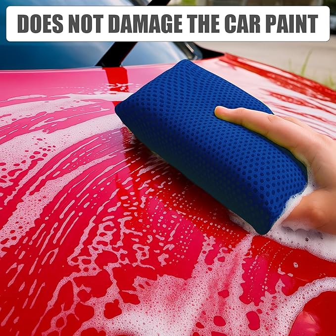 4 PCS Bug Scrubber Sponge Car, Bug Remover Wash Sponge，Car Cleaning Sponge - Image 6