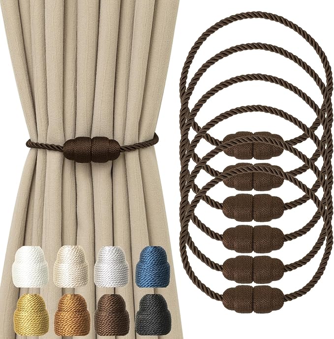 Magnetic Curtain Tiebacks Rope Curtain Tie Backs by CurtainTiebacks