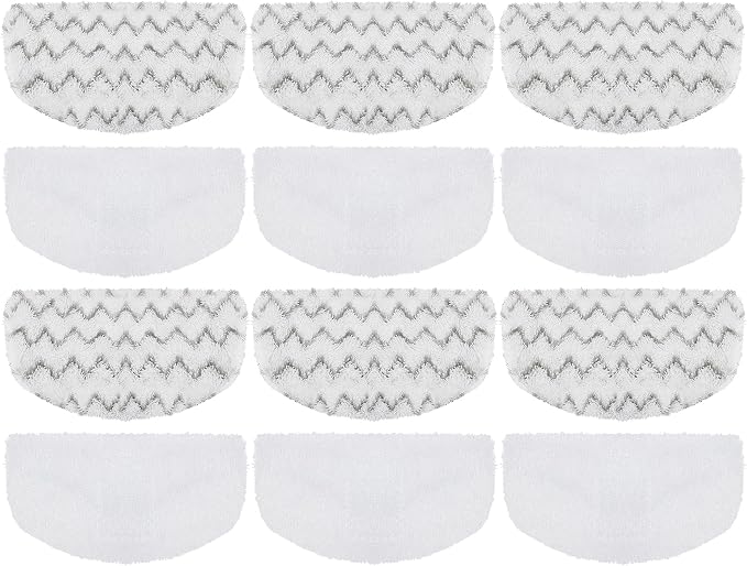 12 Pack Steam Mop Replacement Pads Compatible by Jirmory