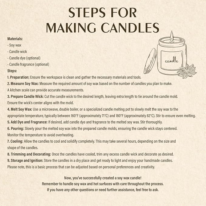 Soy Wax, Waxcanpy Natural Candle Wax, Organic Soy Wax - Image 8