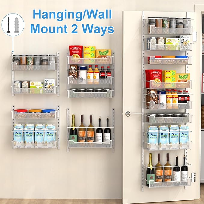 Over the Door Pantry Organizer, 8-Tier Over the Door Organizer - Image 6