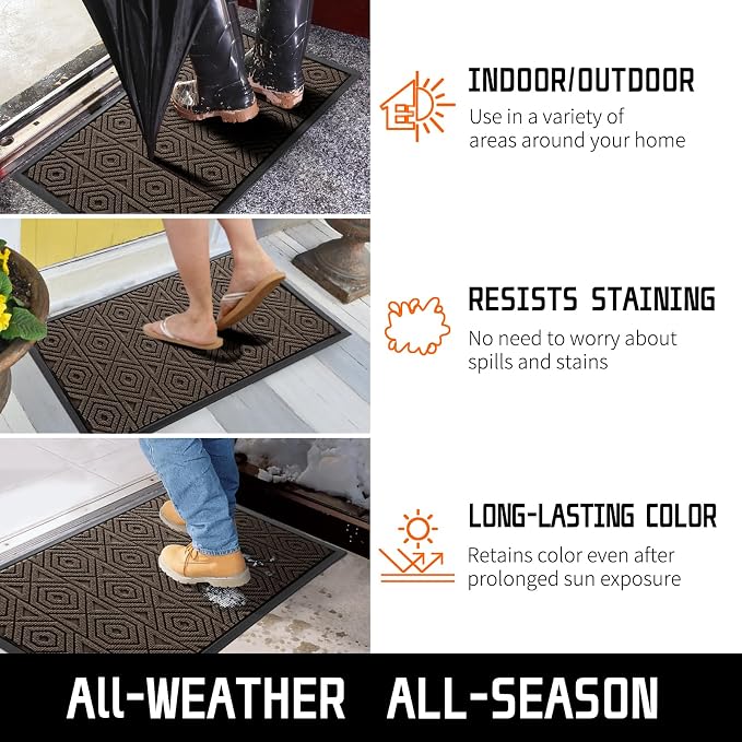 Yimobra Door Mat, Outdoor Indoor Entrance Welcome Mat, Heavy Entry Front Door - Image 7
