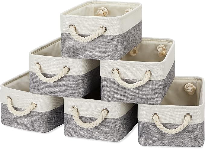 Temary Small Storage Baskets for Organizing 6Pcs Small Storage Bins, Decorative - Image 8